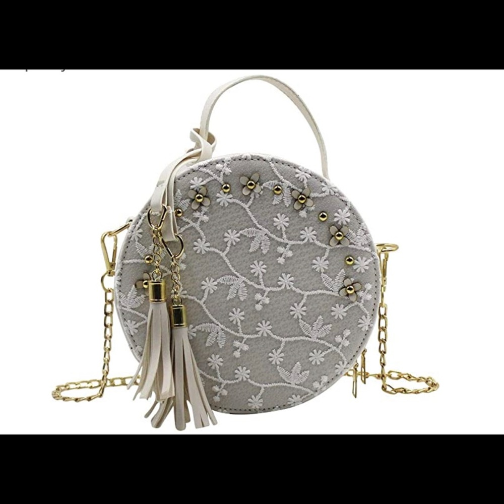 Lace Pattern Cross-Body Bag PU Leather Shoulder